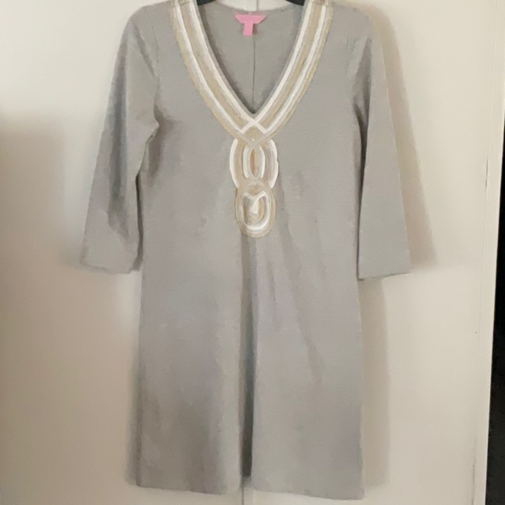 Lilly Pulitzer dress with Gold and Cream Accents